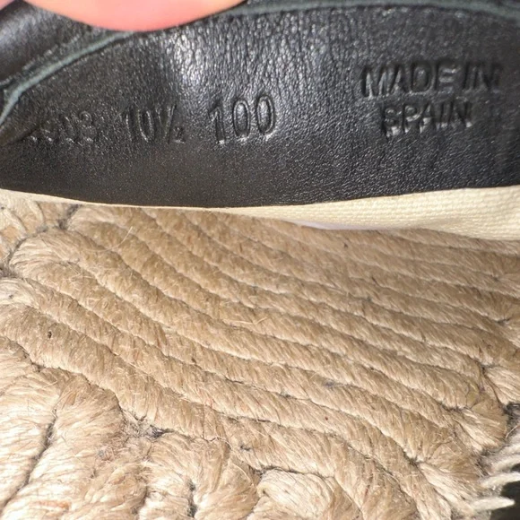Gucci Men’s GG Canvas Leather Espadrilles Navy Made in Spain Excellent Condition